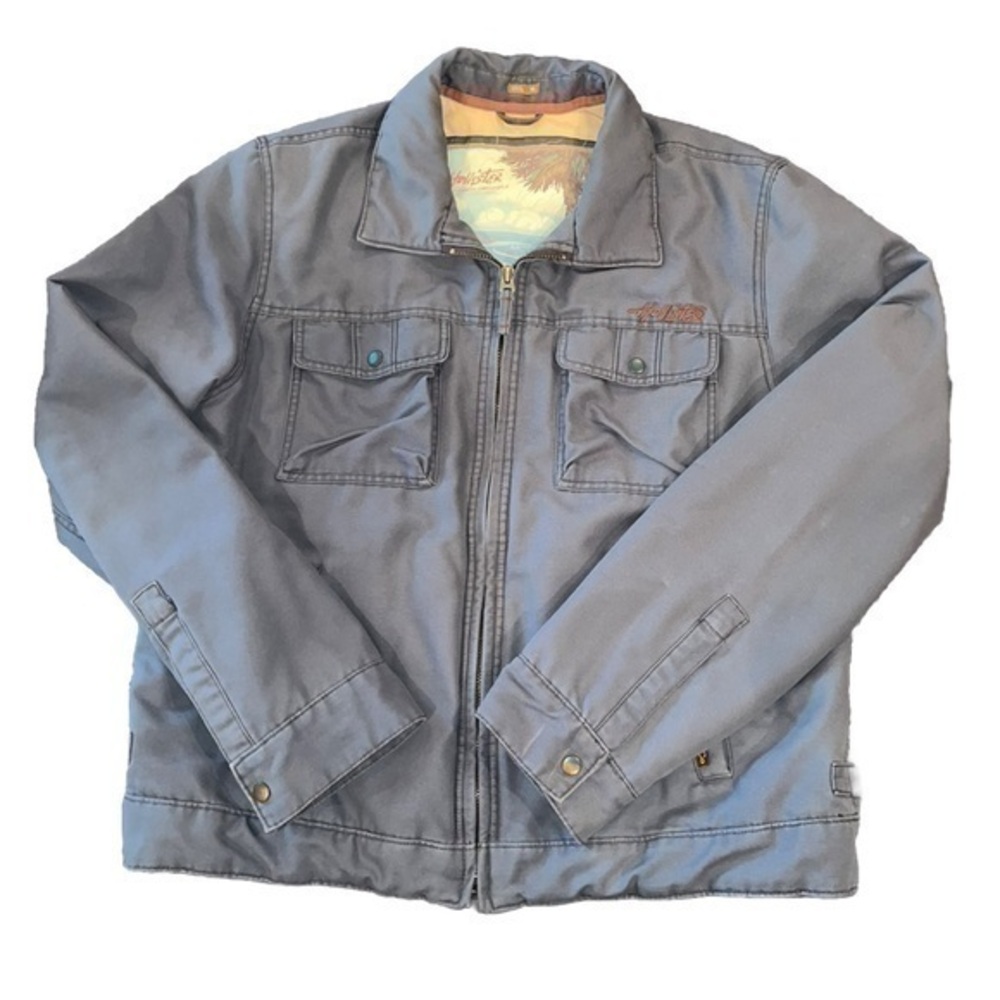 Hollister Blue quilted canvas coat/jacket, size extra large, heavy duty